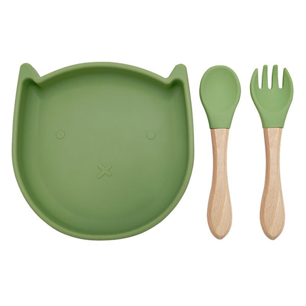 Coffret repas bébé assiette et couverts ventouse- Chaton – Image 8