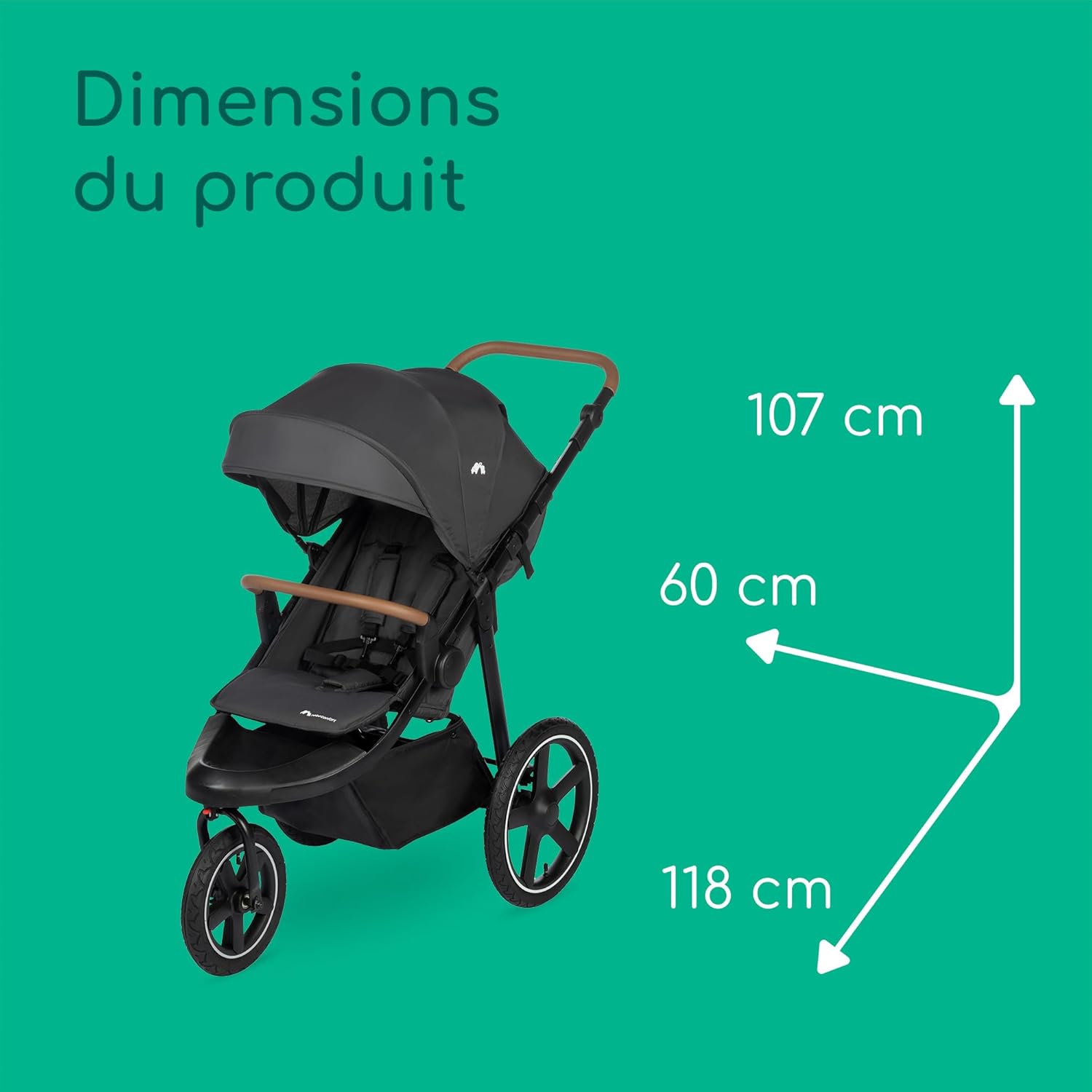 Bebeconfort Cloudy – Poussette Tout Terrain 0-4 ans, Pliage Rapide, Mineral Graphite – Image 8