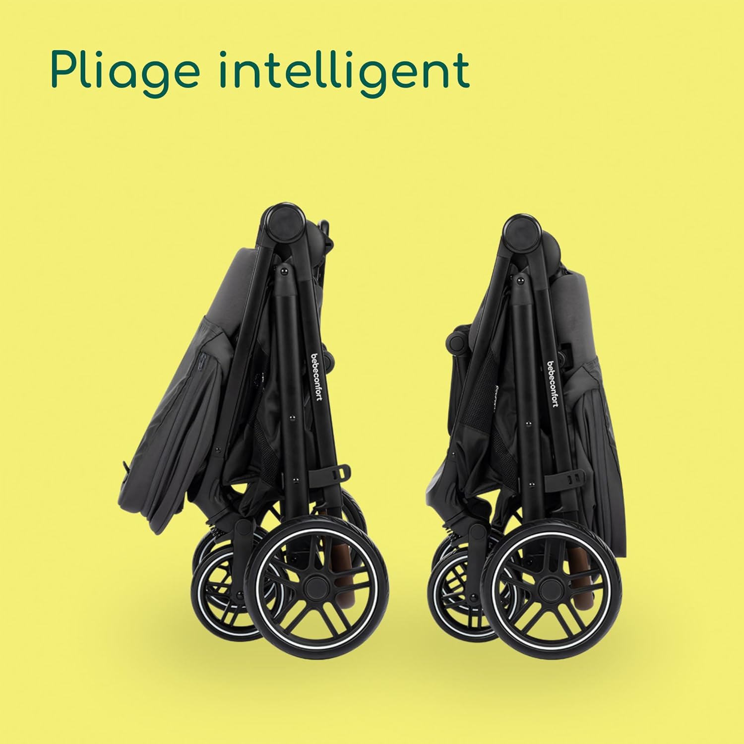 Poussette 3 en 1 Bebeconfort Luvia – Mineral Graphite, 0-4 ans, Siège auto et Nacelle inclus – Image 4