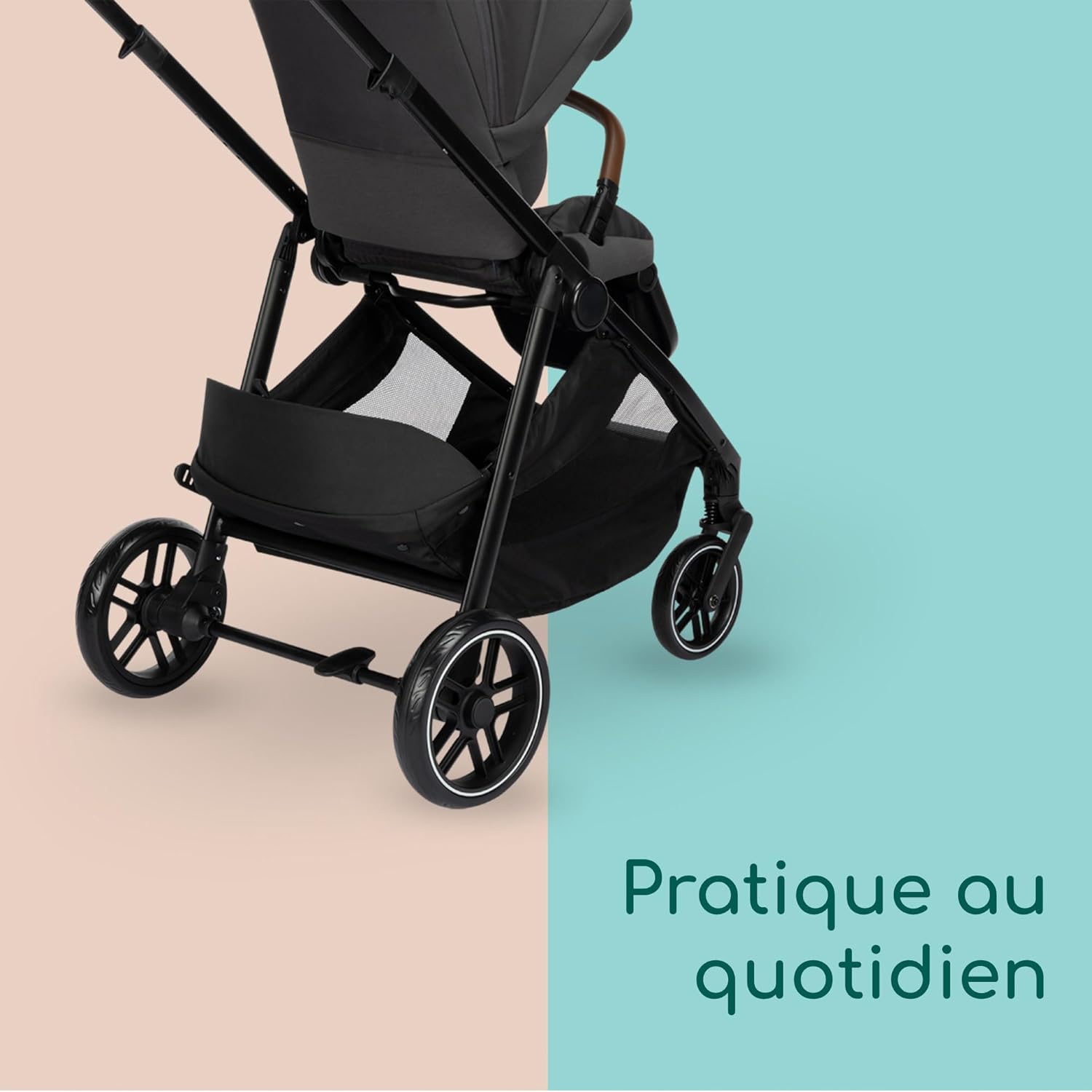 Poussette 3 en 1 Bebeconfort Luvia – Mineral Graphite, 0-4 ans, Siège auto et Nacelle inclus – Image 6