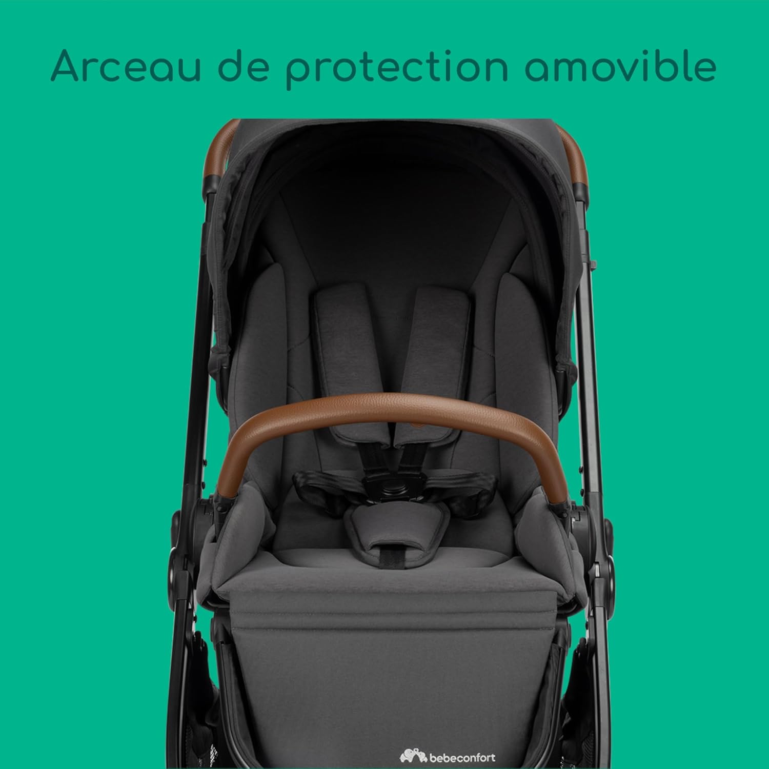 Poussette 3 en 1 Bebeconfort Luvia – Mineral Graphite, 0-4 ans, Siège auto et Nacelle inclus – Image 8