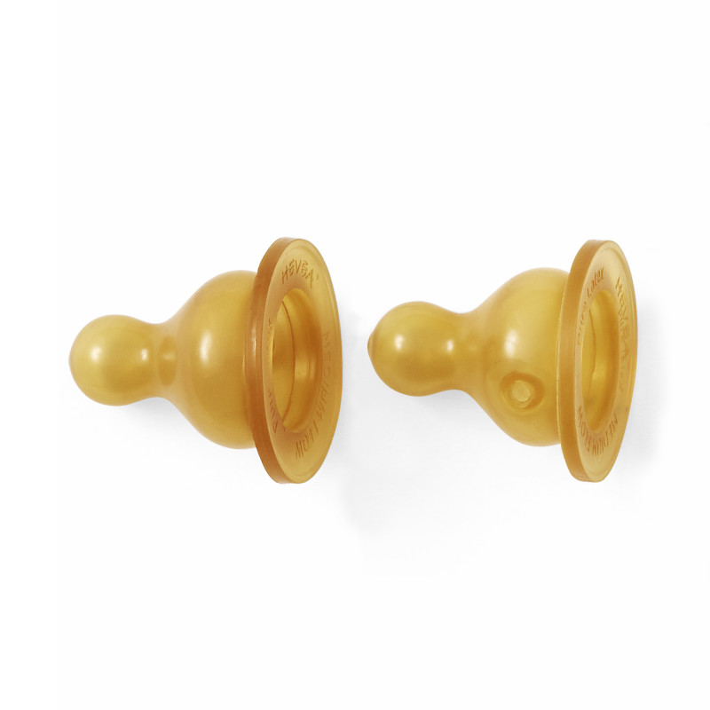 Set de 2 tétines en caoutchouc naturel / Débit lent ou moyen #Hévéa