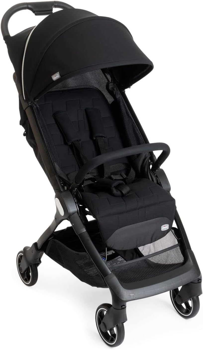 Poussette Ultra-Compacte Chicco We – Légère et Inclinable (0-22 kg) – Noir