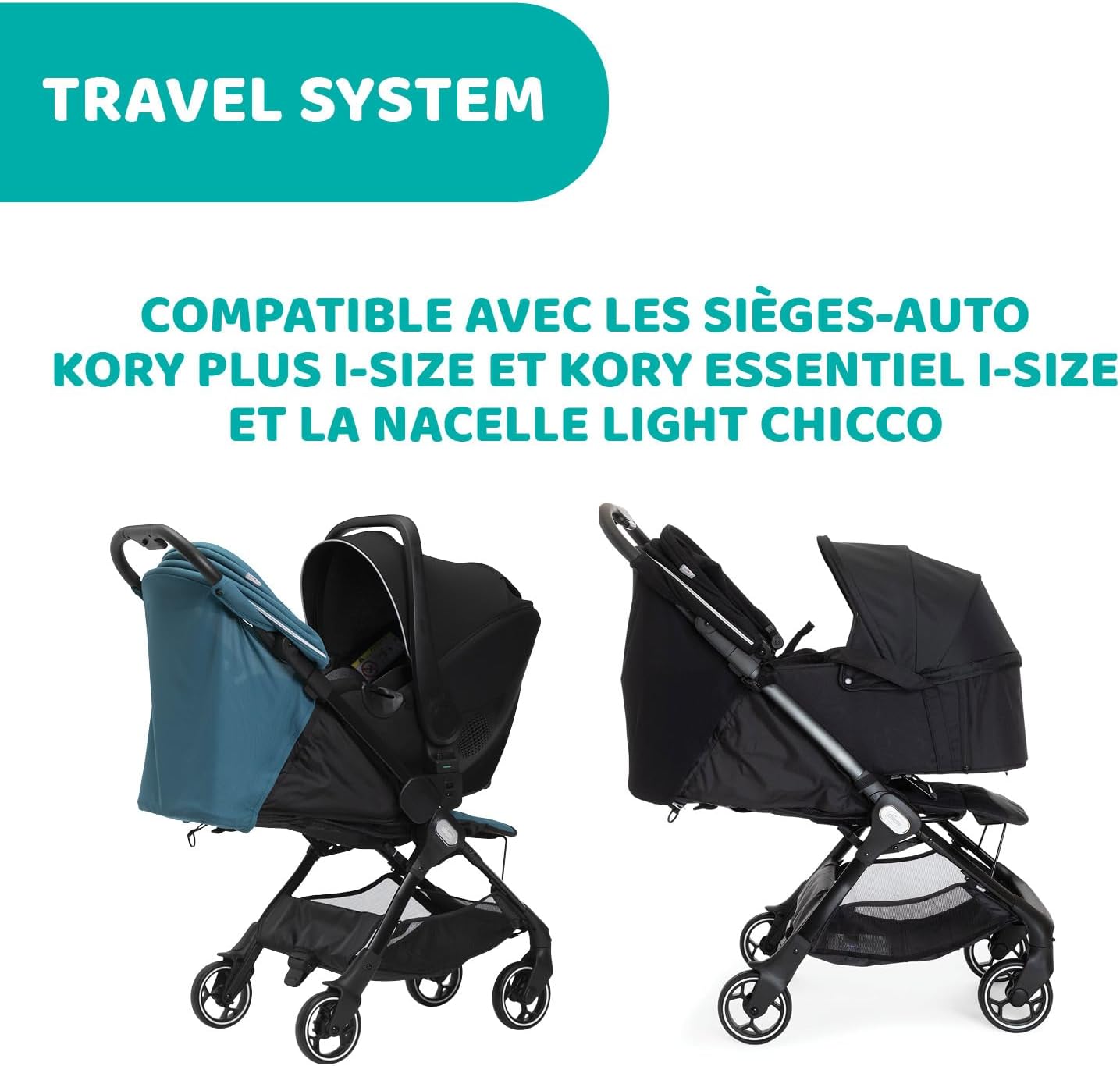 Poussette Ultra-Compacte Chicco We – Légère et Inclinable (0-22 kg) – Noir – Image 6