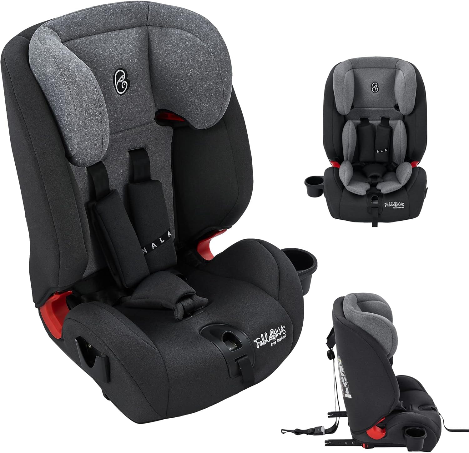 FableKids Siège Auto Isofix Groupe 2/3 – Gris