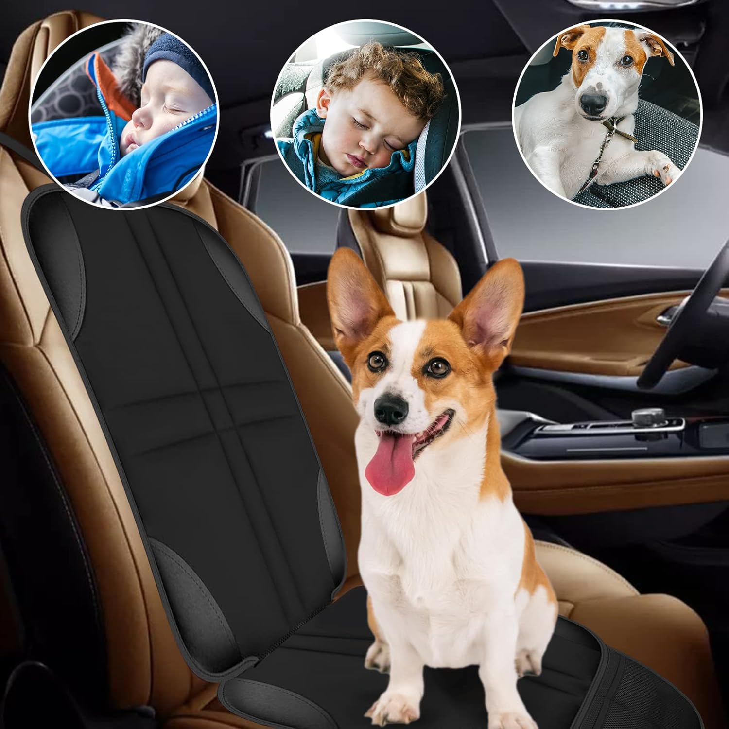 Fervalyna Protecteur de Siège Auto Isofix Noir – Universel pour Groupe 1/2/3 (9 à 36 kg) – Image 5