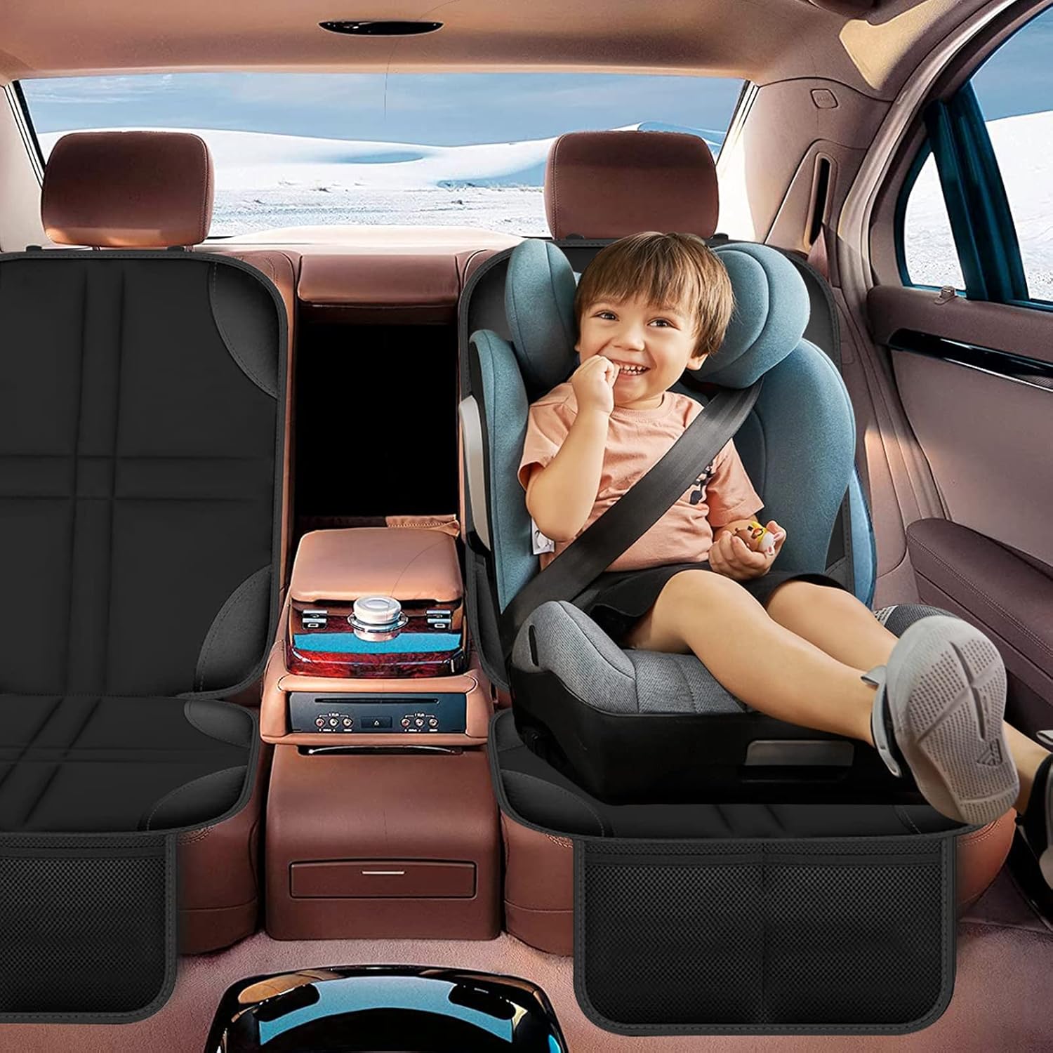 Fervalyna Protecteur de Siège Auto Isofix Noir – Universel pour Groupe 1/2/3 (9 à 36 kg) – Image 6