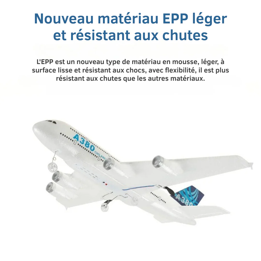 Avion Télécommandé Airbus A380 en Mousse – Jouet RC 2.4G pour Enfants et Adultes – Image 3