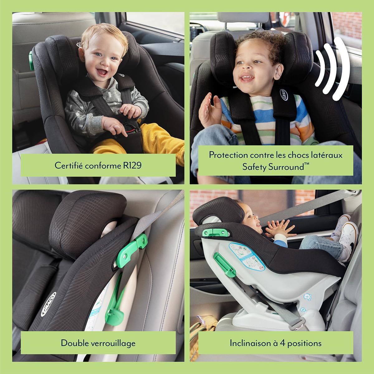 Graco Extend LX R129 – Siège-auto i-Size 0+/1 Noir Midnight – Image 3