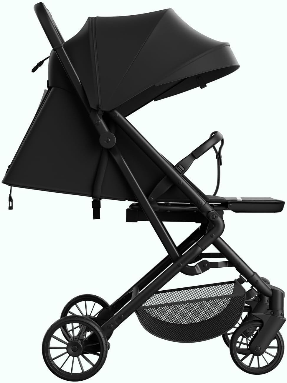Poussette compacte HaShow – Dossier réglable, noire, pour enfants de 0 à 3 ans – Image 5
