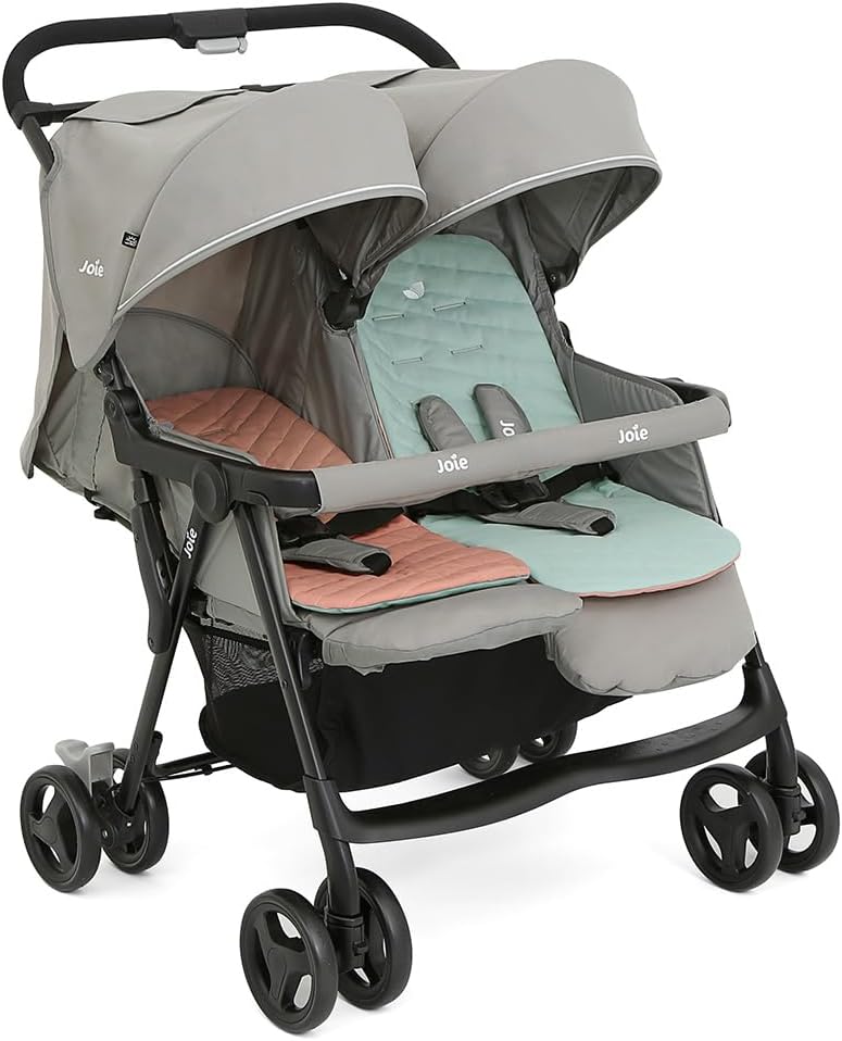 Poussette Double Joie Aire™ – Sièges Inclinables, Harnais 5 Points, Pliage Compact – Image 5