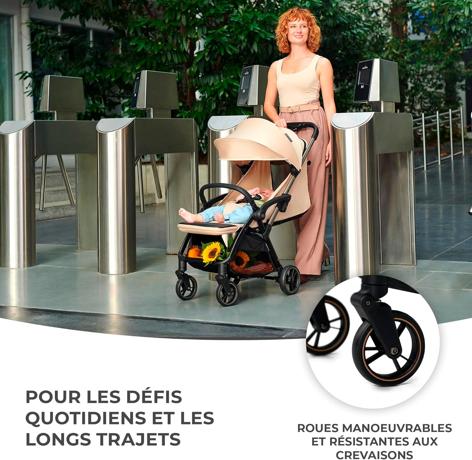 Poussette Canne Kinderkraft APINO – Ultra Légère et Pliable, Noir, Dès la Naissance jusqu’à 22 kg – Image 5