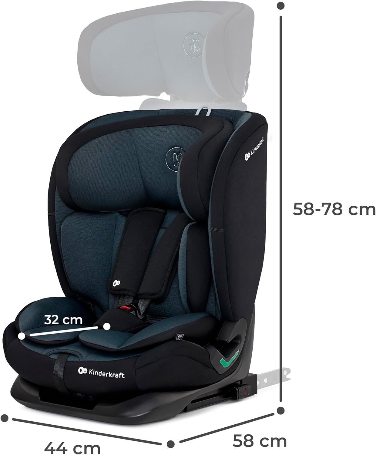 Kinderkraft ONETO3 Siège Auto I-Size 9-36 kg – Groupe 1/2/3 – Noir – Image 3