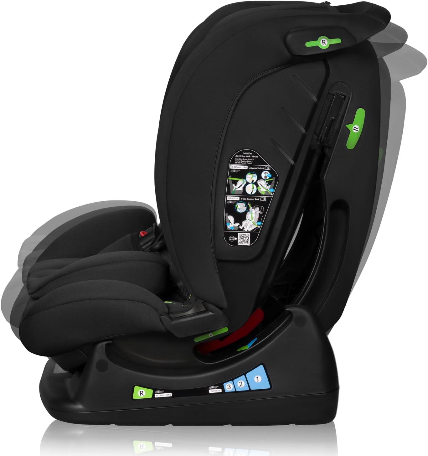 Siège Auto Bébé Lionelo Izzy i-Size – 40 à 150 cm, Universel, Noir – Image 9