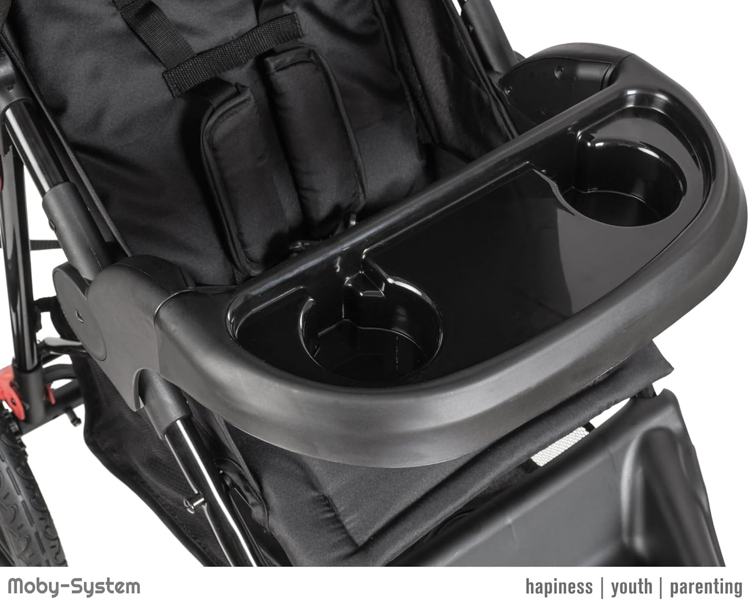 Poussette Moby-System Runner Mountain 3 Roues – Compacte, Pliable, Noir – Image 6