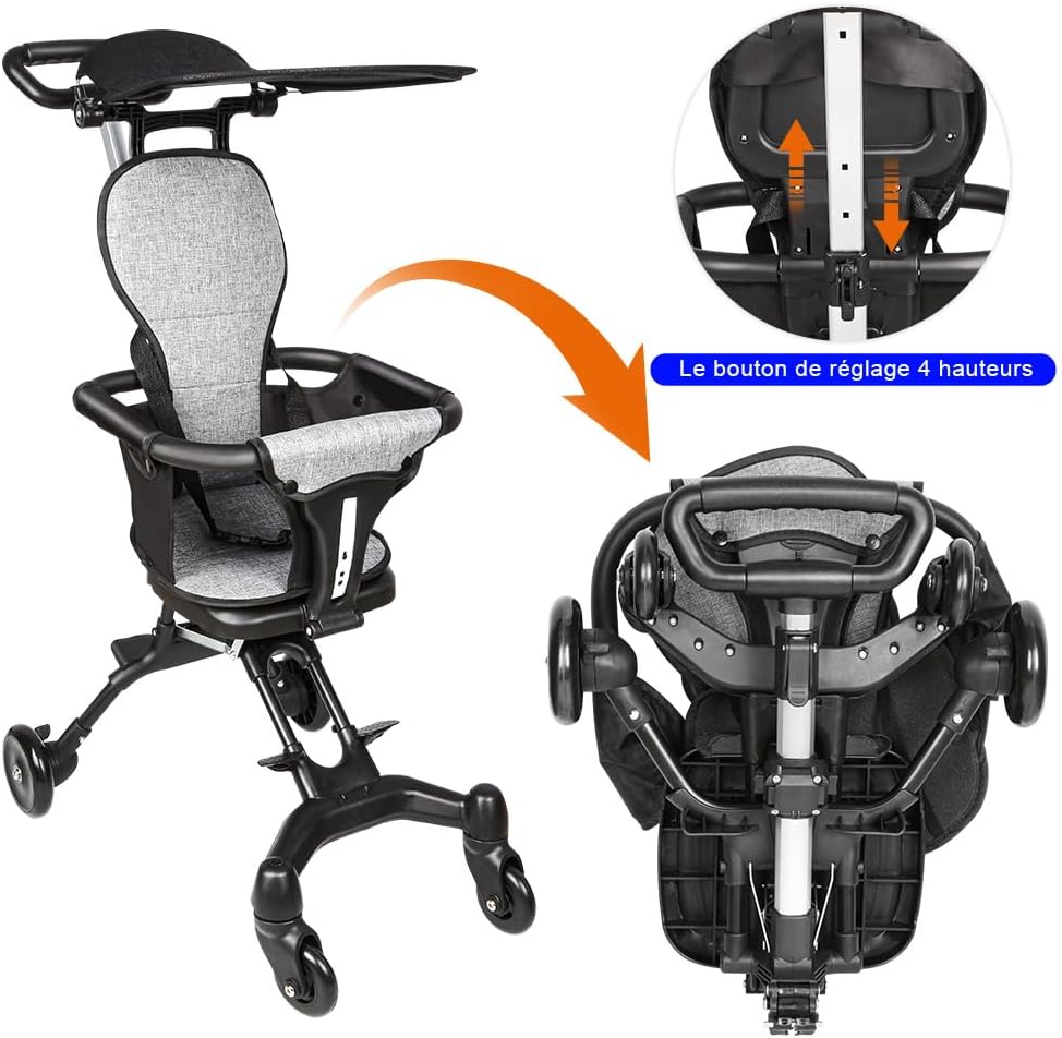 Poussette Canne Compacte OHMG – Légère, Pliable et Confortable (0-25kg) – Image 4