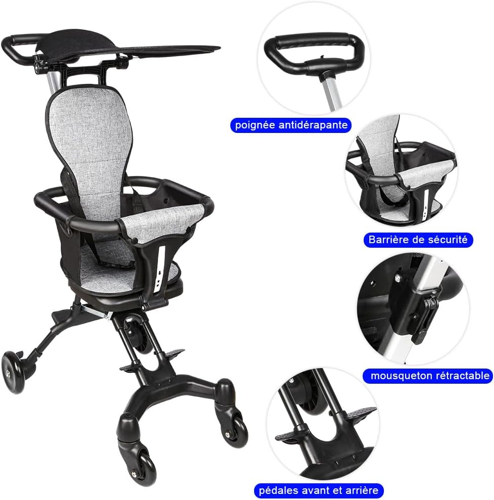 Poussette Canne Compacte OHMG – Légère, Pliable et Confortable (0-25kg) – Image 5