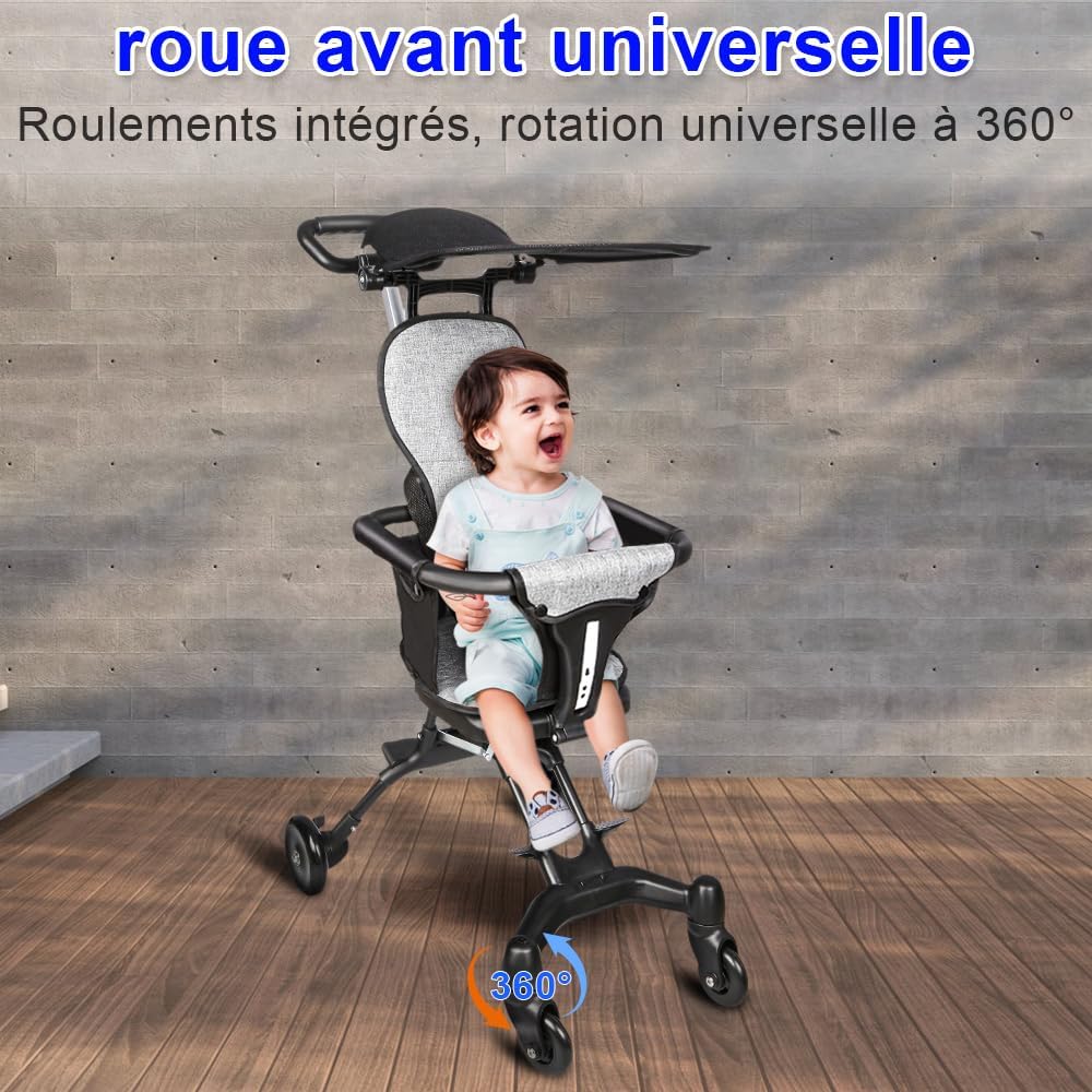 Poussette Canne Compacte OHMG – Légère, Pliable et Confortable (0-25kg) – Image 8