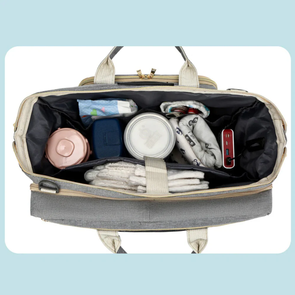 Sac à langer bébé lit (noir) – Image 3