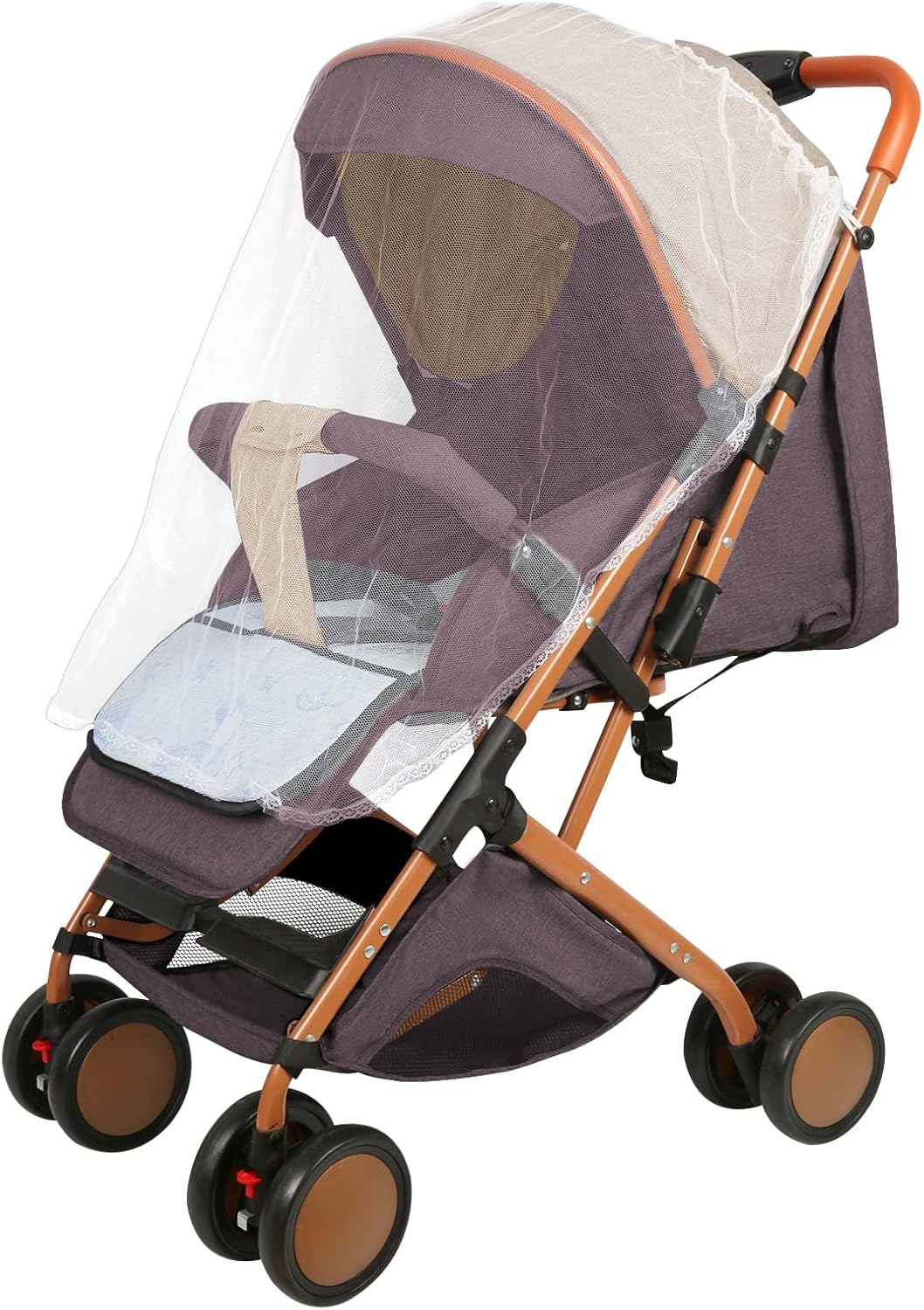 Poussette 3 Roues HUOLE B-Kaki – Pliage Compact & Tout Terrain – Image 2