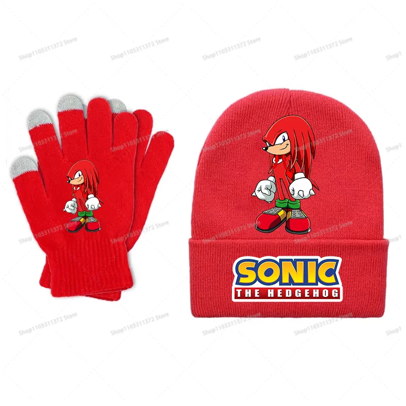 Ensemble Bonnet et Gants Sonic Bleu A4 – Hiver au chaud pour les vrais fans – Image 5