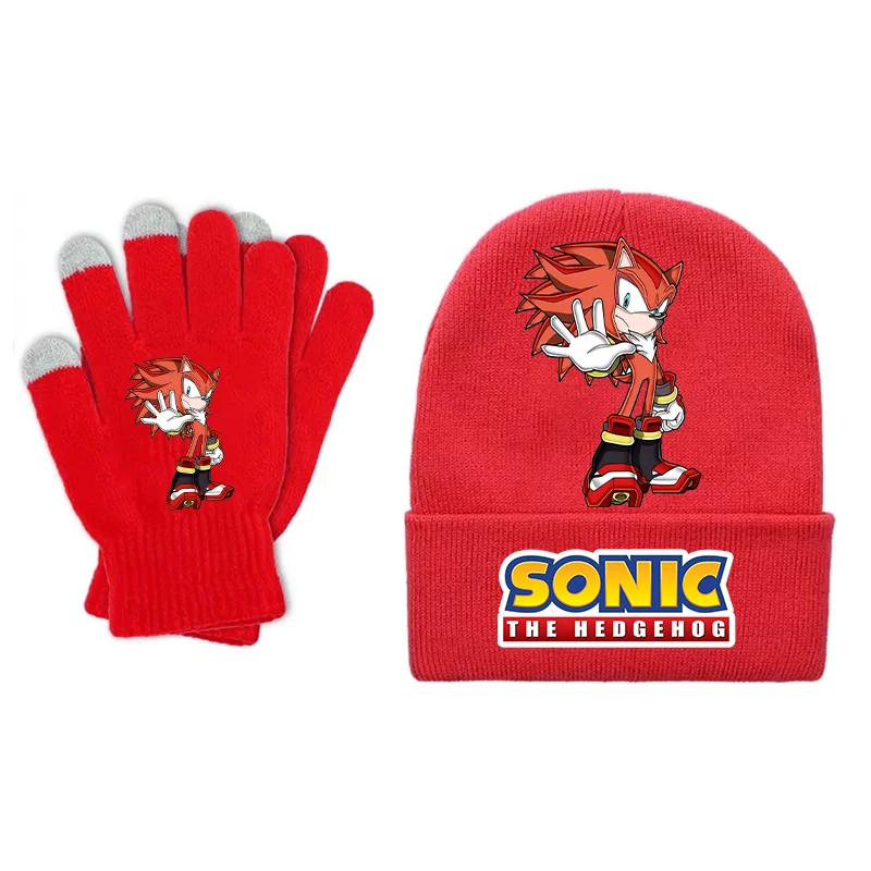 Ensemble Bonnet et Gants Sonic Bleu A2 – Hiver au chaud pour les vrais fans – Image 6