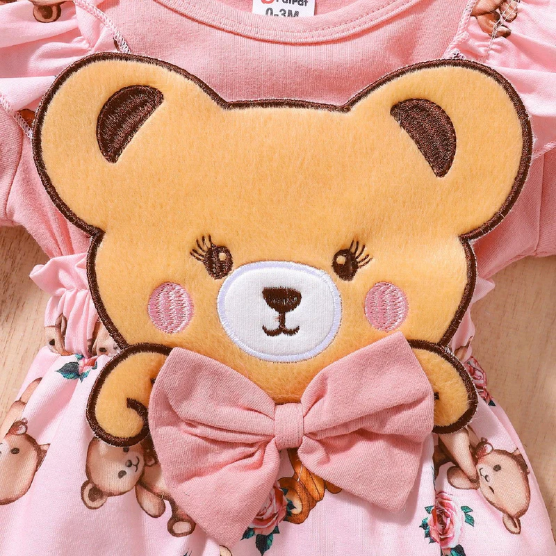 Combinaison Fille Imprimé Ours – Image 3