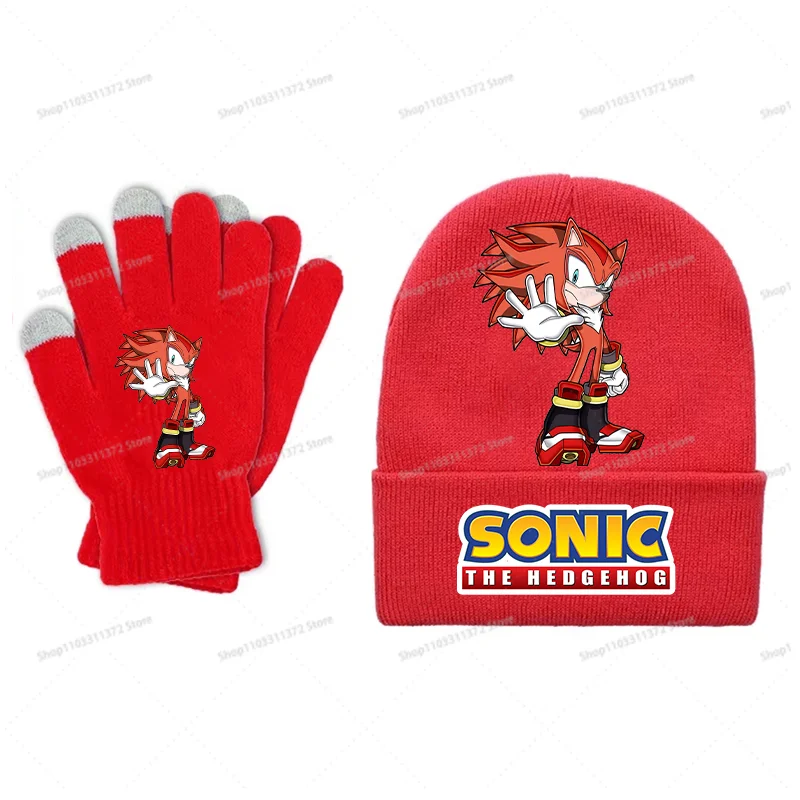 Ensemble Bonnet et Gants Sonic Bleu A6 – Hiver au chaud pour les vrais fans – Image 9