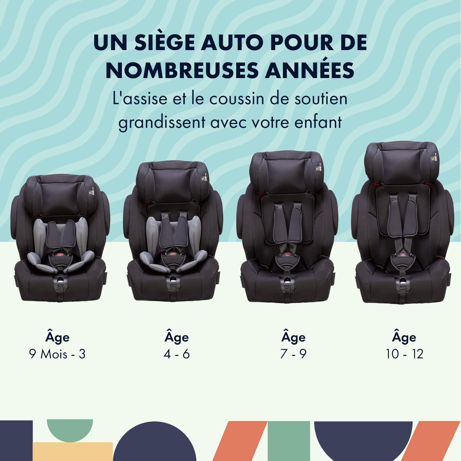 Siège auto Isofix Star Ibaby City Fix HQ 668 – Groupe 1/2/3 Gris/Noir – Image 6