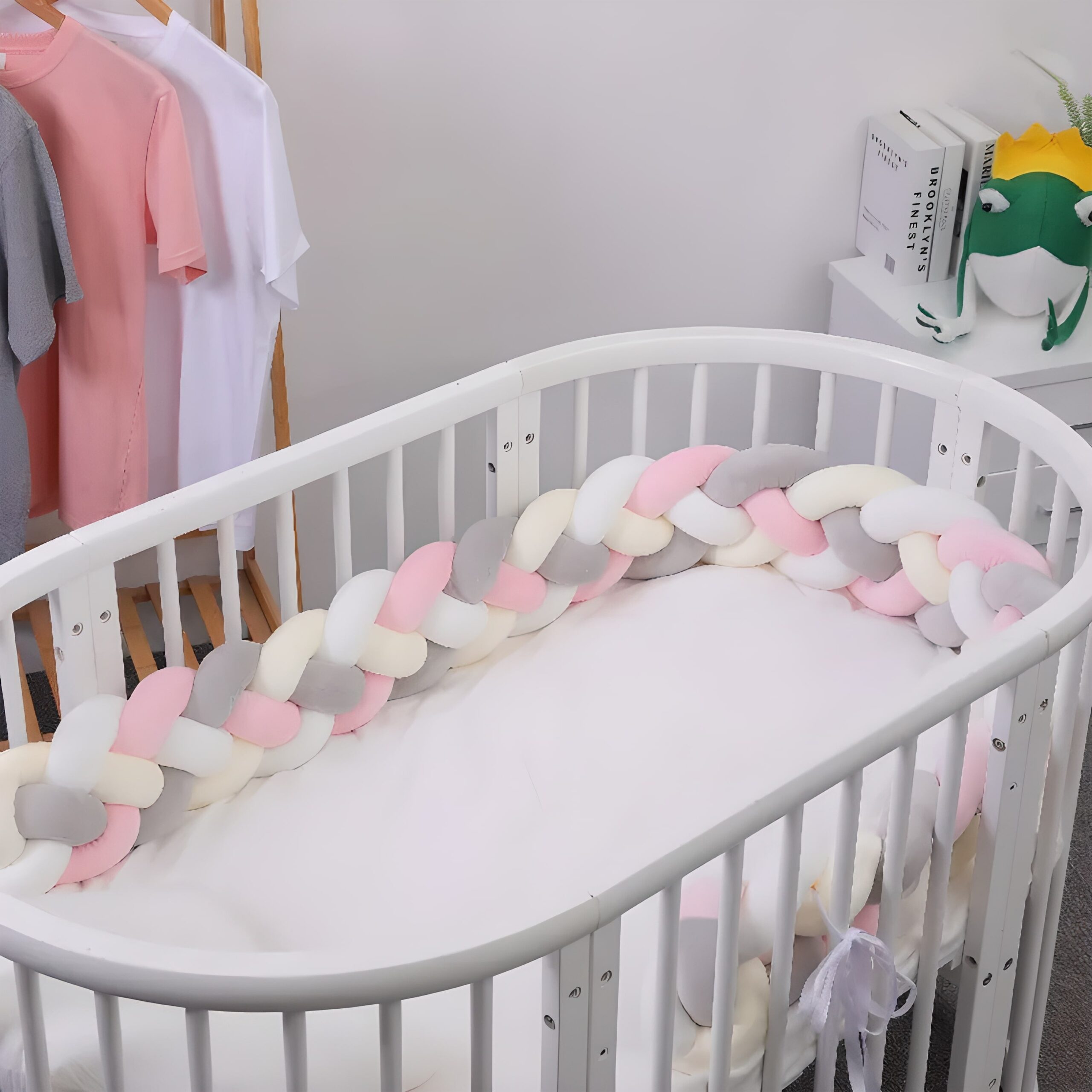 Tresse de Lit Ecru – Rose – Gris