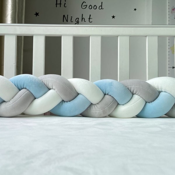 Tresse de Lit bleu – gris