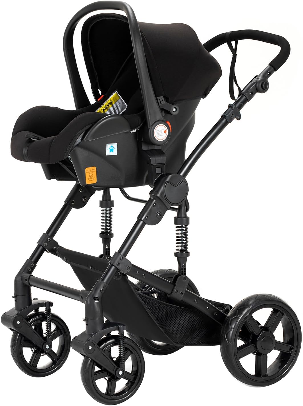 Poussette 3 en 1 Veitoalioy 588 Black – Aluminium, Pliable, Haute Vue – Image 8