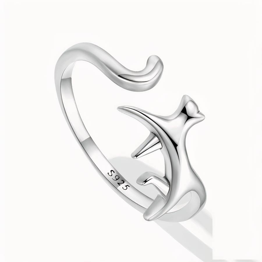 Bague amusante silhouette de chat – Image 4