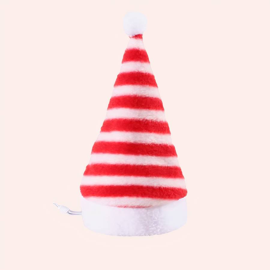 Chapeau de noël rayé pour chats mignons