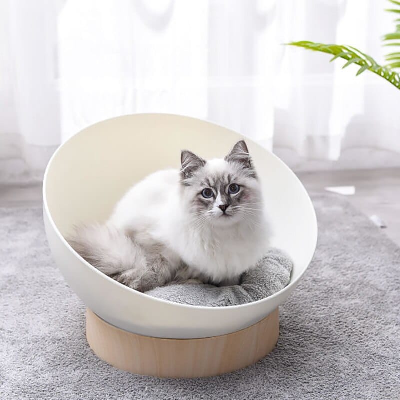 Coussin chat avec support en forme de bol incliné – Image 3