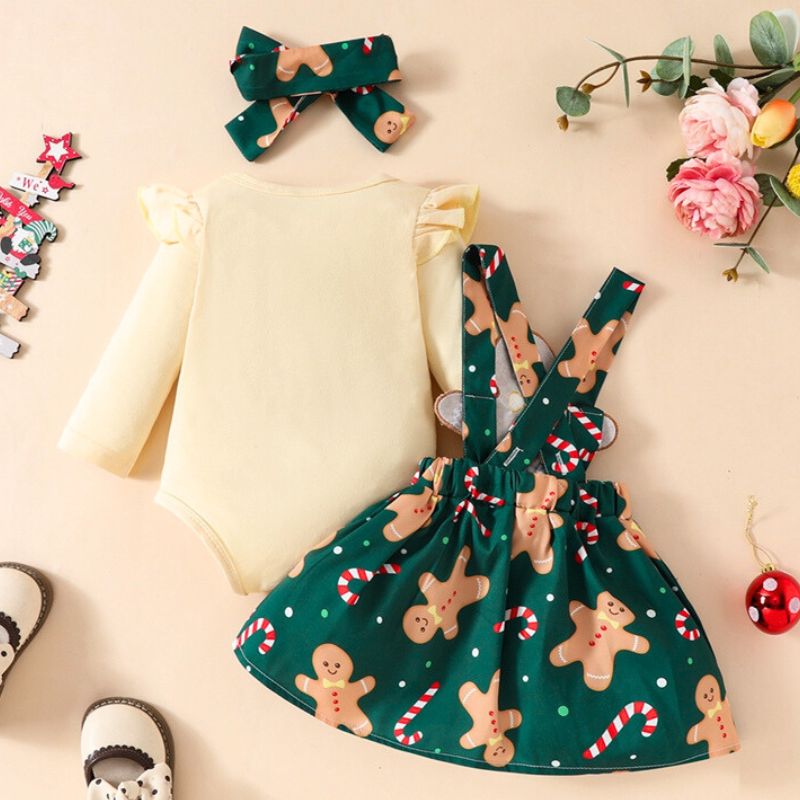 Tenue De Noël Bébé Pain d’Épice Pour Fille – Image 2