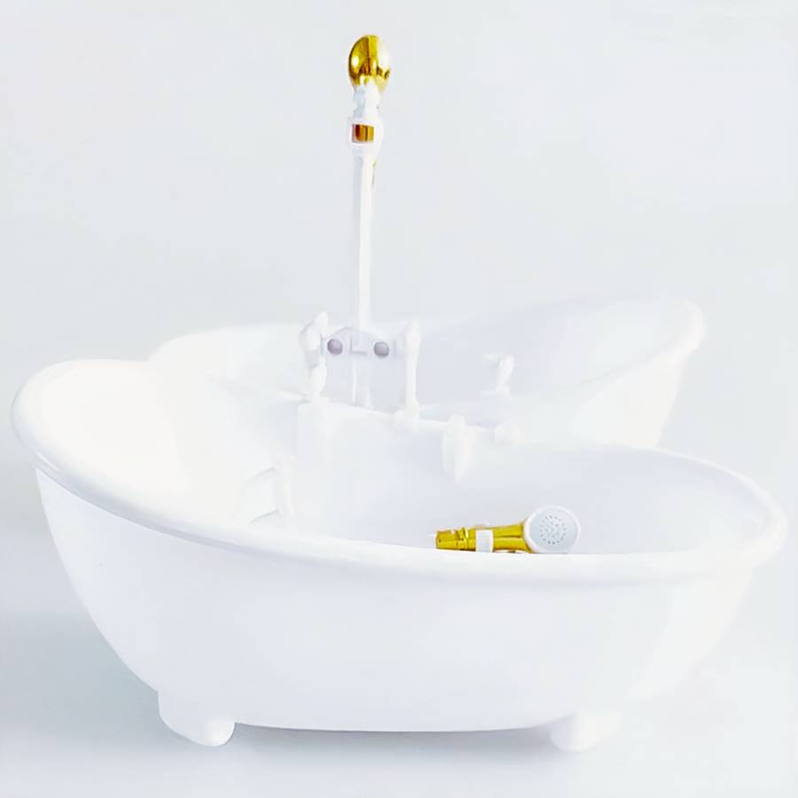 Fontaine à eau automatique forme baignoire pour chat – Image 3