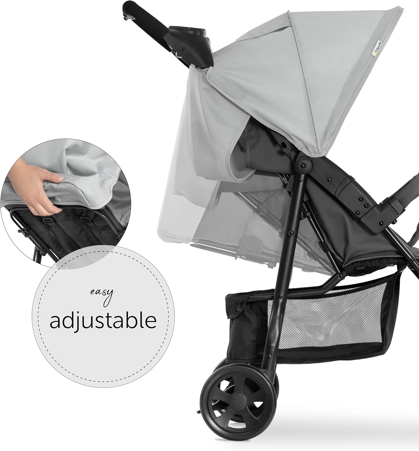 Poussette Hauck Citi Neo 3 – Compacte 3 Roues, Inclinaison, Accessoires Inclus (Gris) – Image 2