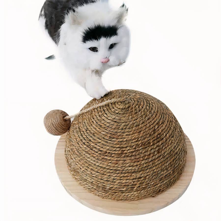 Jouet à gratter avec boule suspendue en sisal pour chat – Image 3
