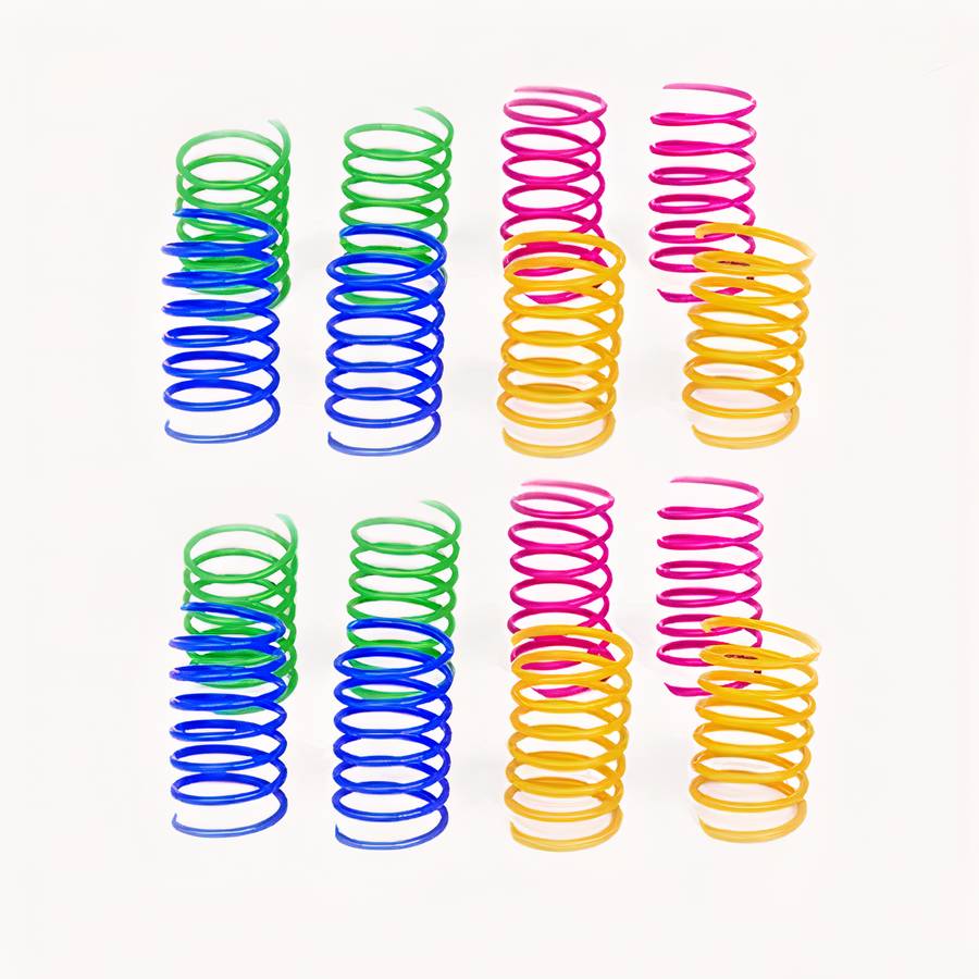 Jouets à ressorts colorés épais pour chat – Image 7
