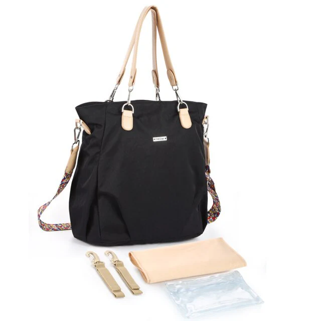 Sac à langer en tissu (noir)