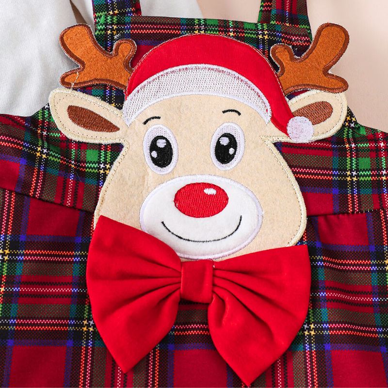 Ensemble De Noël À Carreaux Pour Bébé Fille (3 Pièces) – Image 3