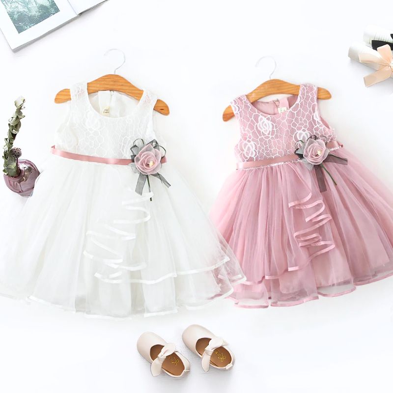 Robe De Demoiselle d’Honneur Florale Petite Fille